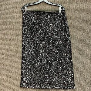 Lafayette 148 black sequin skirt.